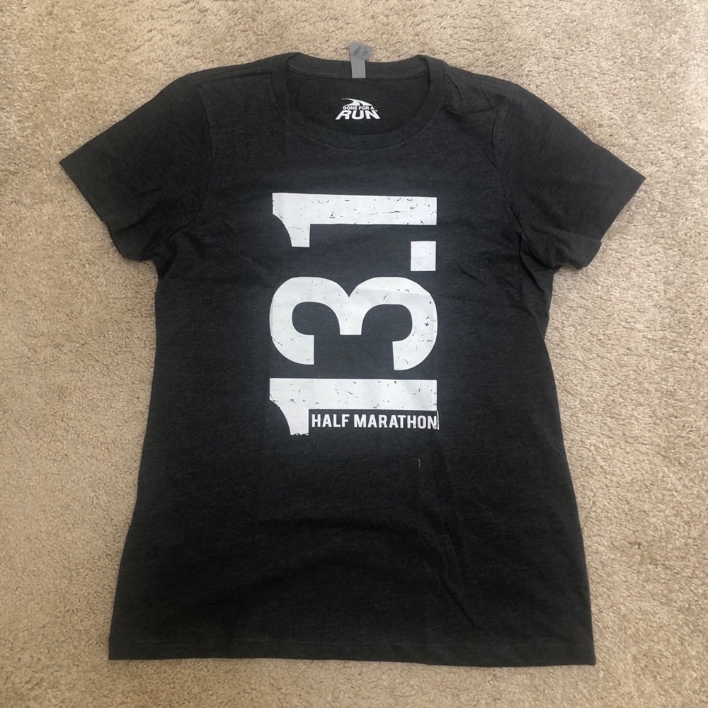 13.1 Half Marathon Shirt Short Sleeved Gray
